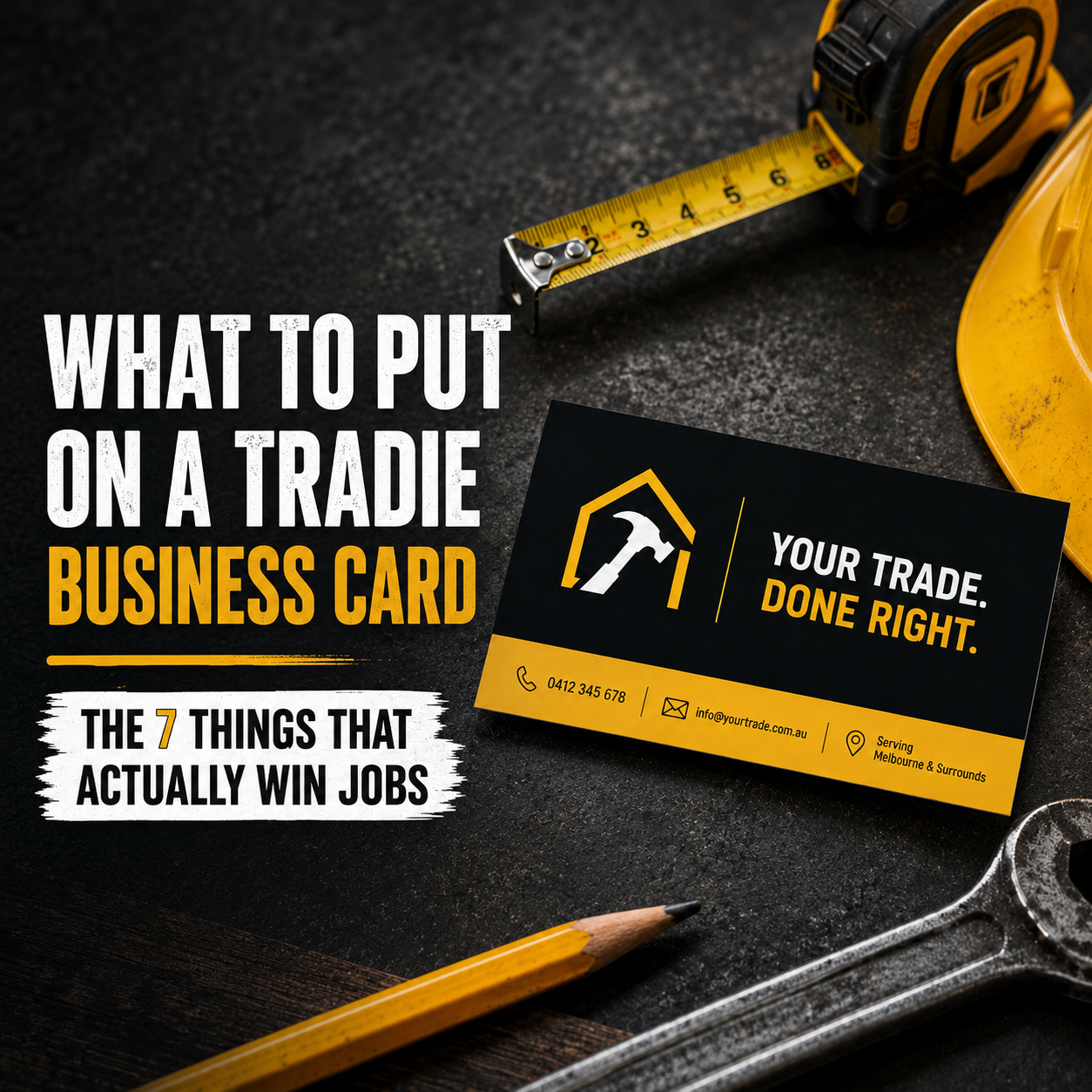What to Put on a Tradie Business Card, The 7 Things That Actually Win Jobs