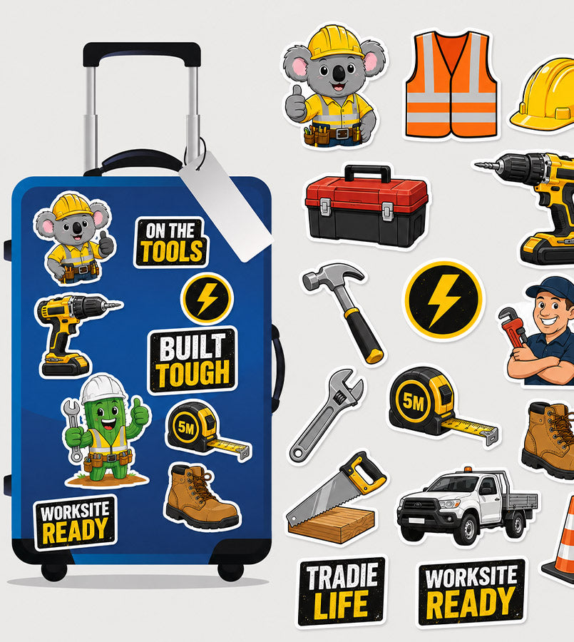 Heavy Duty Die Cut Stickers 125mm x 125mm